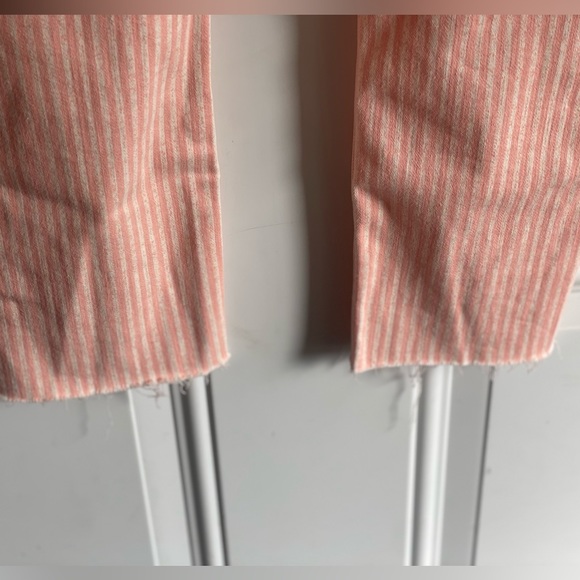 NWT LC Lauren Conrad Skinny Crop Mid Rise Lycra Stretch Jeans In Pink Striped - Picture 11 of 16